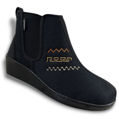 Romulo Bota Textil Negro Mujer Ref 3337